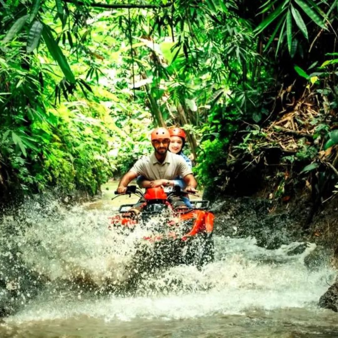 atv bali river crossing