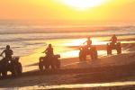 sunset atv bali on the beach
